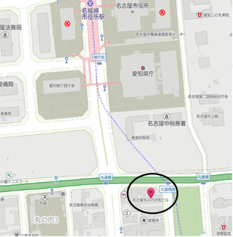名古屋市介護事業者指定指導センターの地図